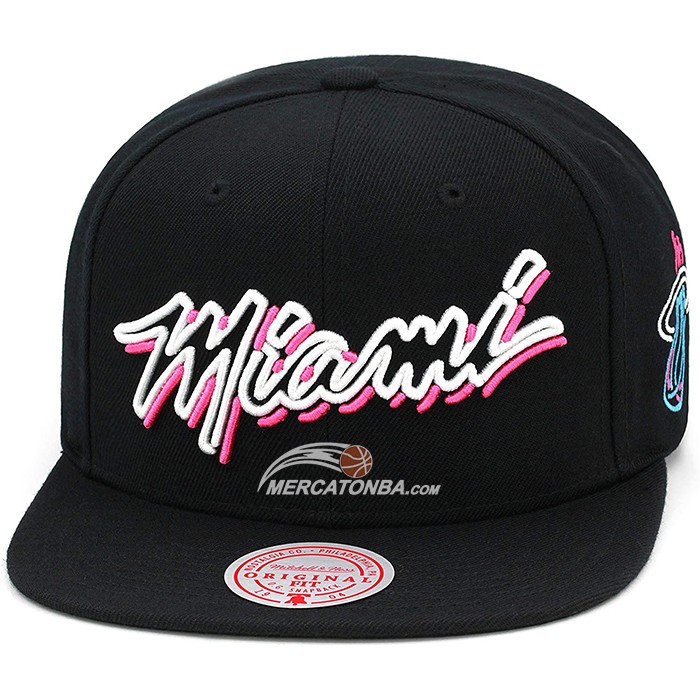 Cappellino Miami Heat Mitchell & Ness Nero